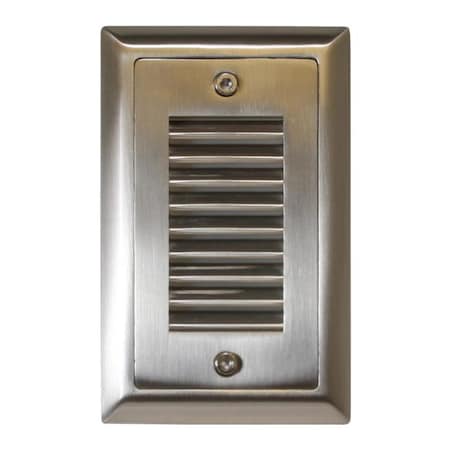 American Lighting Stainless Steel Vertical Louver Faceplate For Single Led Step Light SGL-VL-SS
